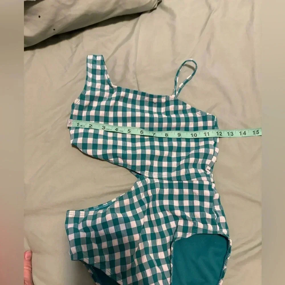 Wonder Nation Girl Shark Bite One-Piece Swimsuit (7/8) gently worn